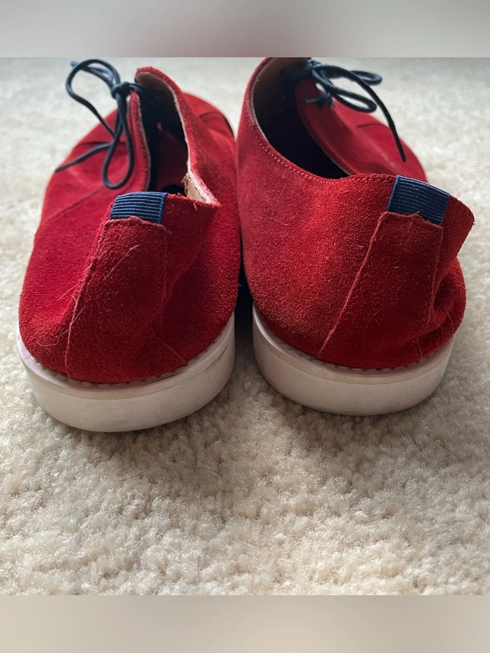 Aldo Men's Red Suede Lace-up Oxford Shoes - Size 11M - VGUC